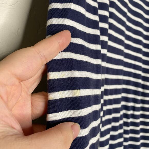 J. Crew Blue and White Nautical Striped 100% Cotton T Shirt Dress Size XL - Picture 4 of 10